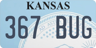 KS license plate 367BUG