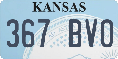 KS license plate 367BVO