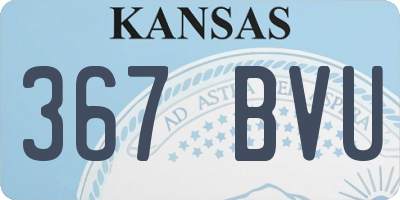KS license plate 367BVU