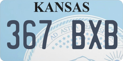 KS license plate 367BXB