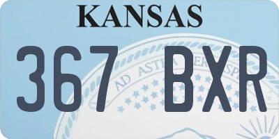 KS license plate 367BXR