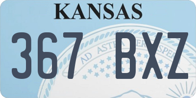 KS license plate 367BXZ