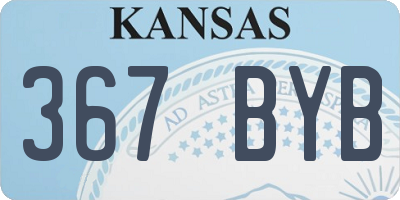 KS license plate 367BYB