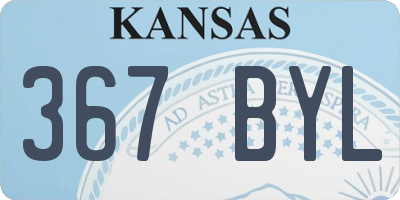 KS license plate 367BYL