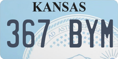 KS license plate 367BYM