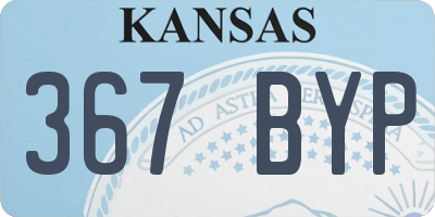 KS license plate 367BYP