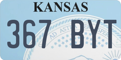 KS license plate 367BYT