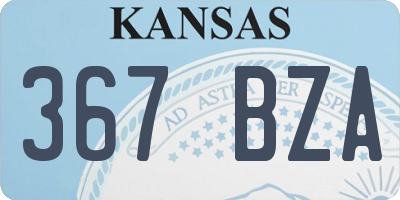 KS license plate 367BZA
