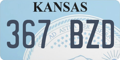 KS license plate 367BZD