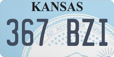 KS license plate 367BZI