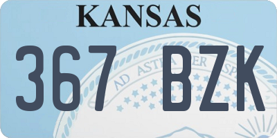 KS license plate 367BZK