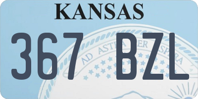 KS license plate 367BZL