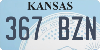 KS license plate 367BZN