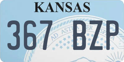 KS license plate 367BZP