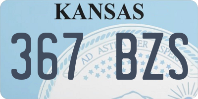 KS license plate 367BZS