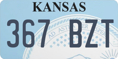 KS license plate 367BZT