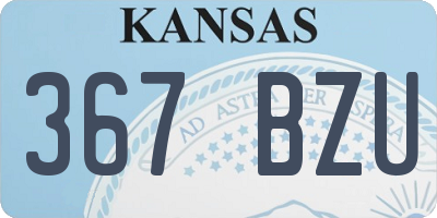 KS license plate 367BZU