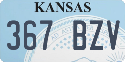 KS license plate 367BZV