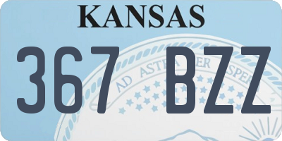 KS license plate 367BZZ