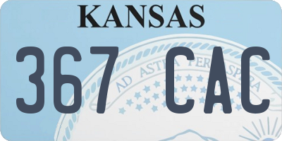 KS license plate 367CAC