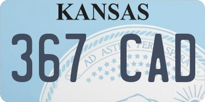 KS license plate 367CAD