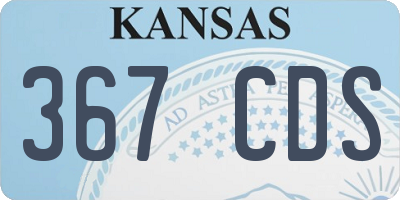 KS license plate 367CDS