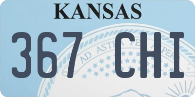 KS license plate 367CHI