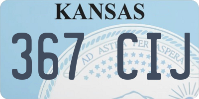 KS license plate 367CIJ
