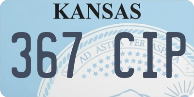 KS license plate 367CIP