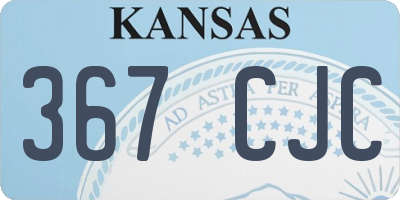 KS license plate 367CJC