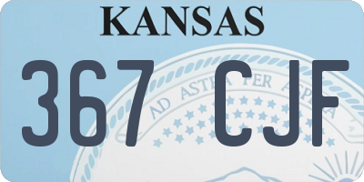 KS license plate 367CJF
