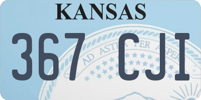 KS license plate 367CJI
