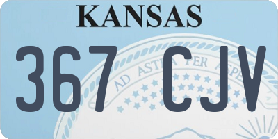 KS license plate 367CJV