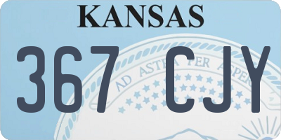 KS license plate 367CJY