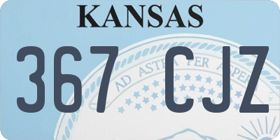 KS license plate 367CJZ