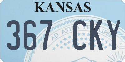 KS license plate 367CKY