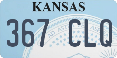 KS license plate 367CLQ