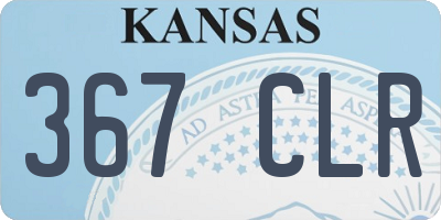 KS license plate 367CLR