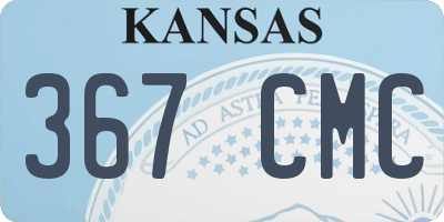 KS license plate 367CMC
