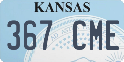 KS license plate 367CME