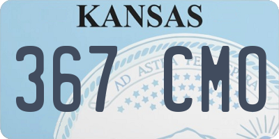KS license plate 367CMO