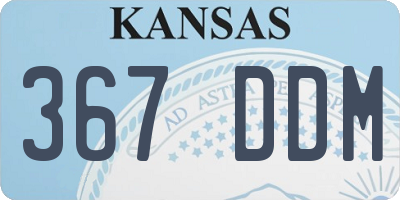 KS license plate 367DDM