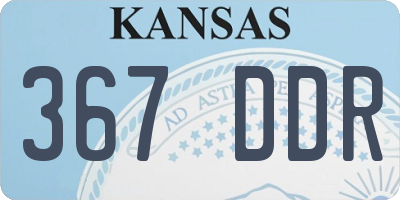 KS license plate 367DDR