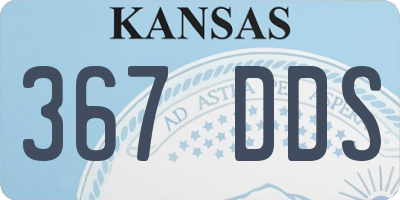 KS license plate 367DDS
