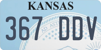 KS license plate 367DDV