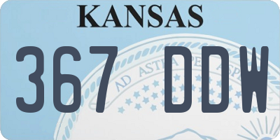 KS license plate 367DDW