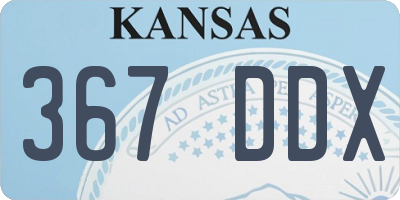 KS license plate 367DDX