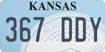 KS license plate 367DDY