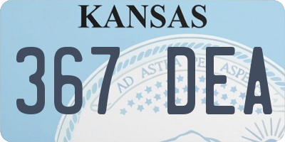 KS license plate 367DEA