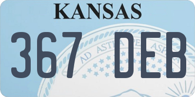KS license plate 367DEB